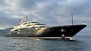 SERENE Mohammed Bin Salman’s 134m Superyacht in Gibraltar 4K [upl. by Enaitsirk734]