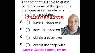 OAU Post UTME and PREDEGREE ENGLISH Past Questions and Answers  Akahi Tutors Ileife 2 [upl. by Asena]