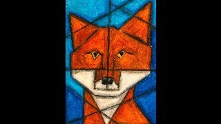 Art Class  Cubism Fox  Art Lesson [upl. by Lough64]