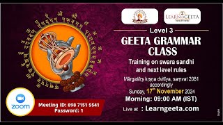 L3 Geeta Grammar Class English 171124 [upl. by Halie406]