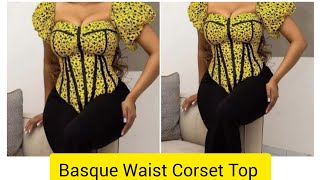 How To Draft Corset Top With Basque Waist [upl. by Art846]