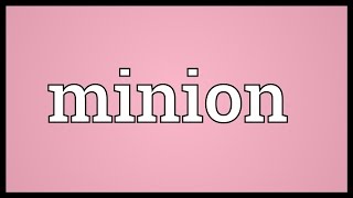 Minion Meaning [upl. by Chev]