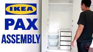 IKEA PAX Wardrobe Assembly ikea wardrobe assembly bedroom diy closet furniture [upl. by Acinhoj]