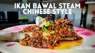 Ikan Bawal Steam Chinese Style in Santis Kitchen [upl. by Onit]