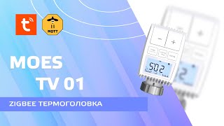 Умная zigbee термоголовка Moes TV 01 для радиаторов отопления [upl. by Neerehs]