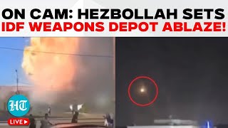 Hezbollah Strikes Back IDF Weapons Depot Engulfed In Flames  Israel Lebanon War  Middle East War [upl. by Day]