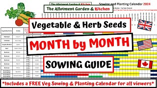 Your Month by Month Veggie Sowing Calendar Unveiled Useful for all Growing Zones amp Climates 134 [upl. by Aidua]