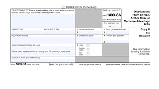 IRS Form 1099SA walkthrough Distributions from an HSA or MSA [upl. by Margetts980]