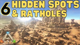 6 Best Hidden Base Locations amp Ratholes on Scorched Earth  Ark Survival Evolved [upl. by Tadeas]