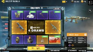 4 Spins on Double Legendary Draw CODM  HALLS OF VALHALLA Draw COD MOBILE [upl. by Rimaa236]