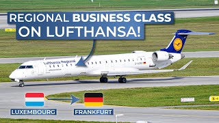 TRIPREPORT  Lufthansa CityLine BUSINESS CLASS  Luxembourg  Frankfurt  Bombardier CRJ900 [upl. by Arul]