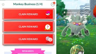 Mankey Business Special Research  Community Day  Ultimate shiny and 6x Xp bonus [upl. by Cher57]