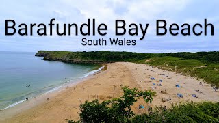 Barafundle Baylong trek to get there but its worth itwalesvisitwalesbestbeachuk [upl. by Gibe]