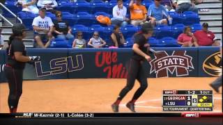 05092013 Georgia vs LSU Softball Highlights [upl. by Gally]