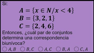 Ejercicio resuelto sobre conjuntos y correspondencia biunívoca [upl. by Miru]