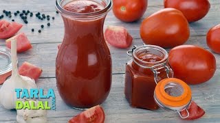 Tomato Ketchup Homemade Tomato Ketchup by Tarla Dalal [upl. by Jilleen65]