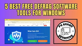 5 Best Free Defrag Software Tools For Windows [upl. by Ialocin428]