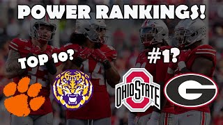 College Football Preseason POWER RANKINGS [upl. by Klehm529]