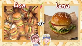 LISA OR LENA  CANDY OR REAL 🍬🥞🍰🍎🍤 lisaorlenachoices lisaorlenafoodedition [upl. by Ferino]