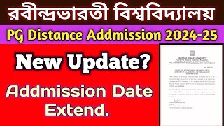 RBU Distance Pg Addmission Date extendRabindra Bharati University Distance PG Addmission 202425 [upl. by Freedman]