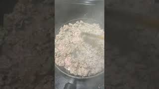 Cooking Ground Beef in Skillet short youtubeshorts [upl. by Chick]