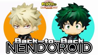 BacktoBack Unboxing Nendoroid Izuku Midoriya amp Katsuki Bakugo Stealth Suit Ver My Hero Academia [upl. by Ulphiah]