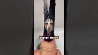 Wait for it 👀 This nail is possessed 👻😱 nailart nails halloweennails beetlejuice [upl. by Anatola908]