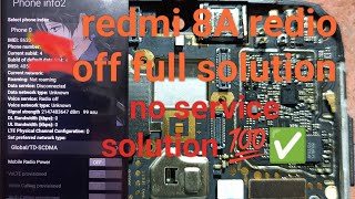 redmi network 🛜 full solution redmi 8A full solution for radio off💥📻 [upl. by Ariela]