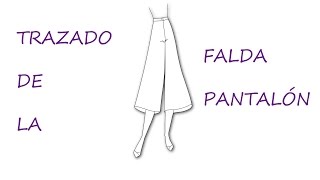 Curso para hacer patronesTrazado de la falda pantalón [upl. by Nitsud810]