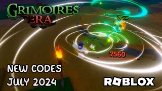 Roblox Grimoires Era New Codes July 2024 [upl. by Nekcarb]