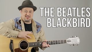 The Beatles Blackbird Acoustic Guitar Lesson  Tutorial [upl. by Annaujat]