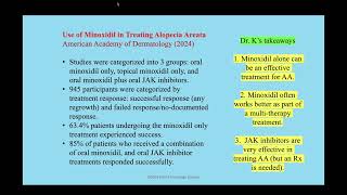 60second Trichology Update Use of Minoxidil in Treating Alopecia Areata [upl. by Rodrique]