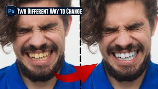 Photoshop tutorial  2 different ways to clean Whiten Teeth in 3 minutes No Clickbait [upl. by Nagyam844]