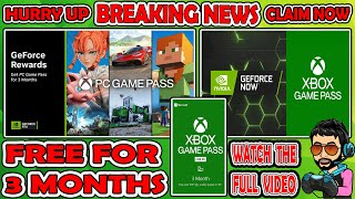 XBOX GAME PASS FREE FOR 3 MONTHS  CLAIM IT BEFORE ITS TOO LATE HOW TO CLAIMGAMING NEWS RDCOYT​ [upl. by Calysta]