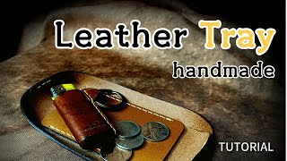 Leather Round Tray tutorial  download pdf [upl. by Halyk335]