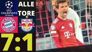 FC Bayern München  RB Salzburg 71 ALLE TORE ALLE HIGHLIGTS Champions League Achtelfinale [upl. by Helms748]