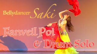 Saki  Fanveil Poi amp Drum SoloOriental Belly Dance World Cup 2020 [upl. by Mulcahy109]