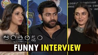 Antariksham Movie Team Funny Interview  Varun Tej Aditi Rao Hydari Lavanya Tripathi [upl. by Azmah]