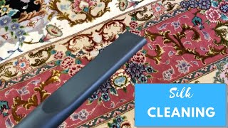 How To Clean A Silk Rug  Prep Work Inspection amp Vacuuming [upl. by Nivan405]