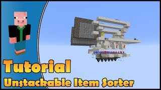 The Unstackable Item Sorter For AFK Fish Farm  Minecraft Redstone Tutorial [upl. by Eitsyrc]