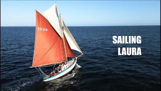 What an adventure Sailing aboard a 1908 GaffRigged Classic Morecambe Bay Prawner Sailboat in Wales [upl. by Sennahoj]