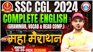 SSC CGL English Marathon Class 2024  English Grammar Vocab amp Reading Comprehension By Sanjeev Sir [upl. by Tnecniv267]