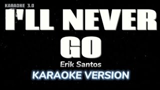 ILL NEVER GO  ERIK SANTOS KARAOKE VERSION [upl. by Avron]