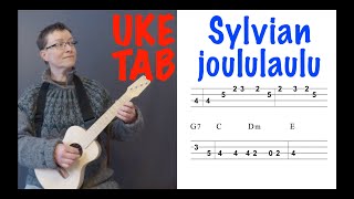 🎄 Sylvian joululaulu  Sylvias julvisa UKULELE TAB [upl. by Oralla]