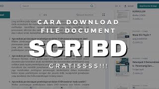 Cara Mendownload File document di SCRIBD Gratis [upl. by Py]