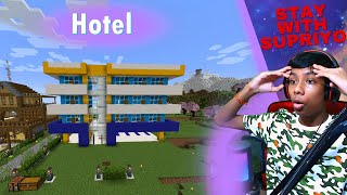 I Build A Costom Five Star Hotel In Minecraft  Minecraft Builds Minecraft Hotel Minecraft Tutorial [upl. by Letti878]