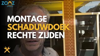 Montage schaduwdoek met rechte zijden [upl. by Ydissahc]