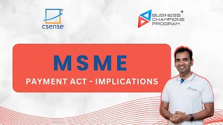 MSME Payment Act Implications  Part 2  LS Kannan [upl. by Airdnaed426]