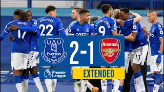 EXTENDED HIGHLIGHTS EVERTON 21 ARSENAL [upl. by Melessa]