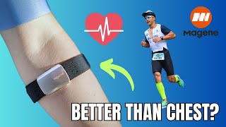 BEST Running Heart Rate Monitor Magene H803 Armband Review [upl. by Wilmette]